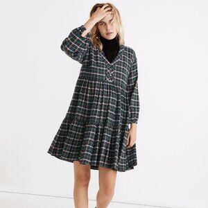 Madewell Flannel Colette Mini Dress in Plaid